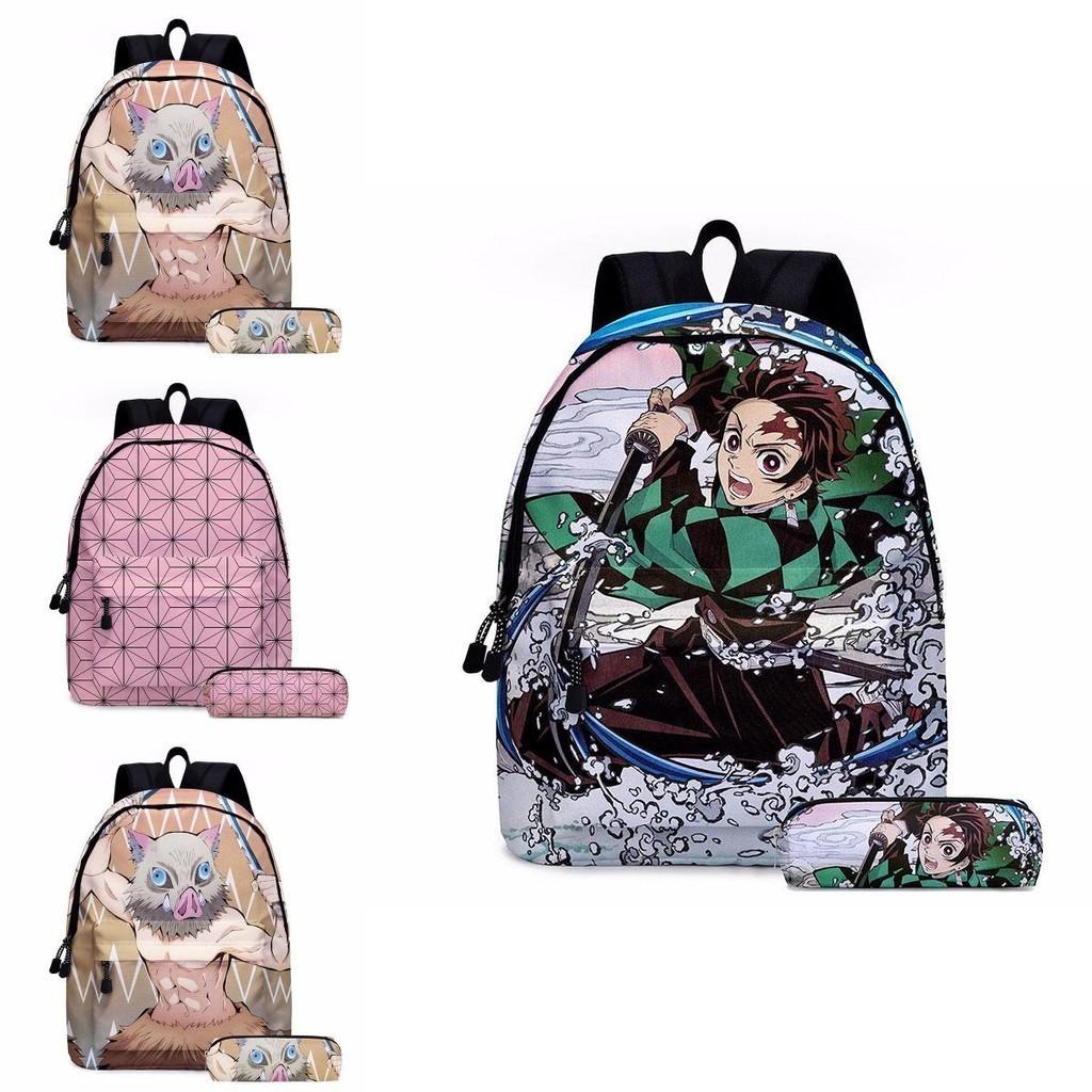 Zaino e Astuccio Premium Demon Slayer Combo Capacità 20l Design Anime