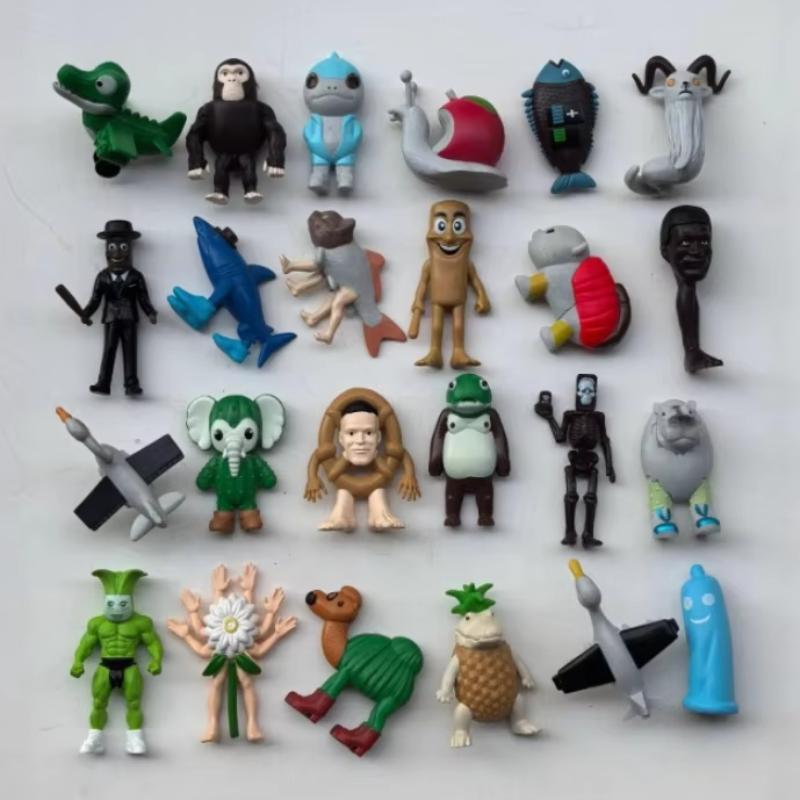 24Pcs Italian Brainrot Set Tung Tung Tung Sahur Tralalero Tralala Figurine Mini Ornaments Action Figure Toys Kids Birthday Gifts