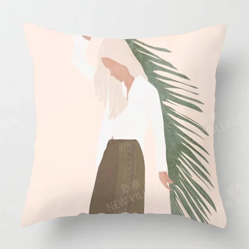 Nordic Fall Home Decor Autumn  Throw Pillow Cover Sofa Cushion Cover Velvet Modern