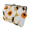 Marimekko Mini Unikko Puolikas Kukkaro Pouch (Caramel, Cream, and Warm Orange) - Women's AccessoryCosmetic Pouch