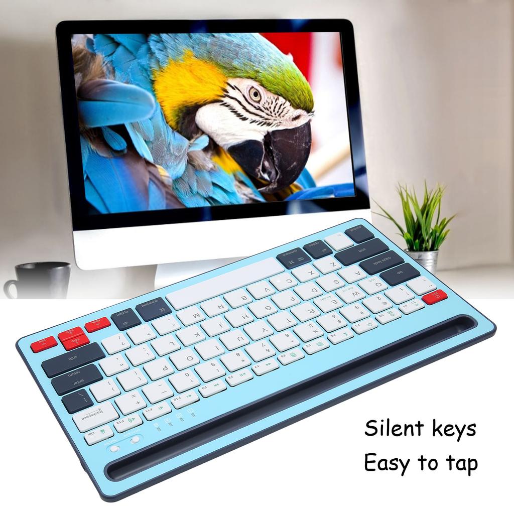 Wireless Keyboard Rechargeable Ergonomics Silent Keys Tablet Keyboard for Phones