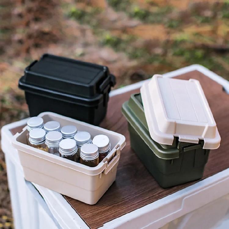 Outdoor Camping Mini Storage Box Nonslip Sundry Box Desktop Container Case