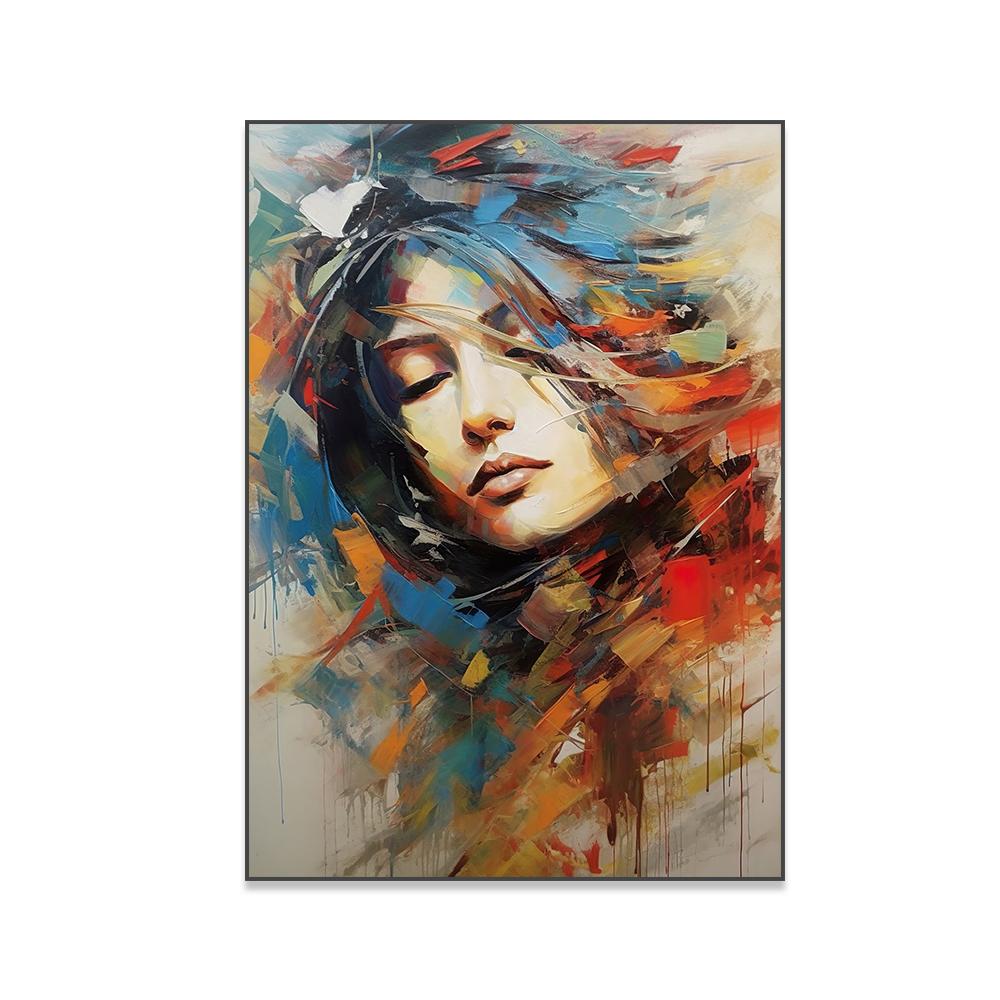 

Абстрактная женщина Плакат Мода Современная Золотая Картина на холсте Украшение для гостиной Большой портрет Картина Печать 30x45cm No Frame