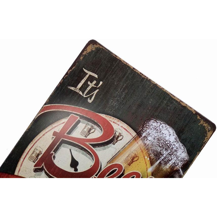 ERLOOD It's Beer Thirty Vintage Funny Home Decor Tin Sign Retro Metal Bar Pub Poster 8 X 12