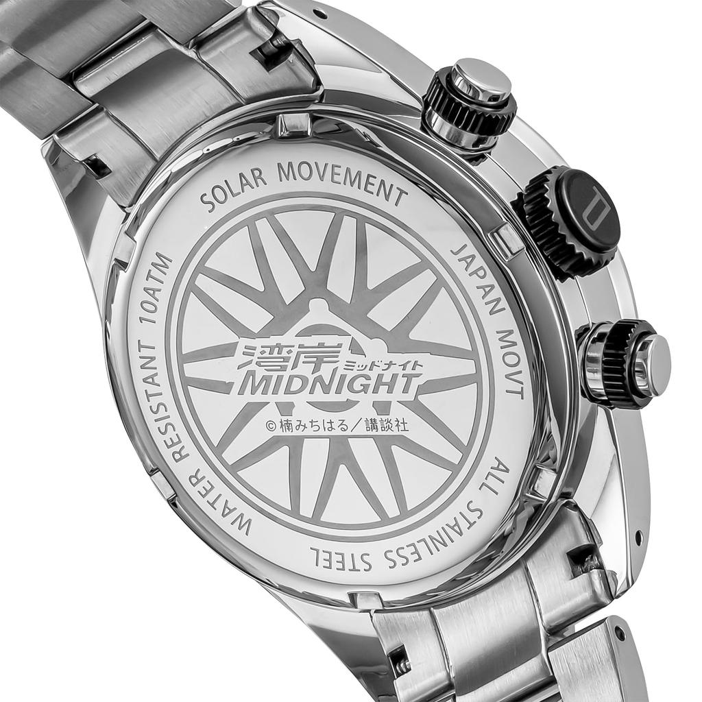 Wangan Midnight Collaboration Watch Blackbird Model Solar Powered 10 ATM Water Resistant Mineral Glass Black Dial [AngelClover] WM40-BK Men's