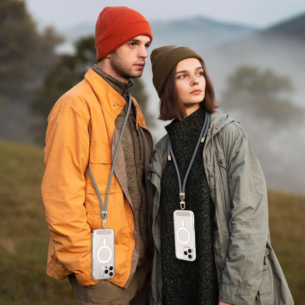 Tech-Protect C7S Rope Crossbody Strap Crayon Grey/Silver