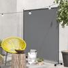 183 X 181cm Portable Privacy Screen, with Wheels - Dark Grey