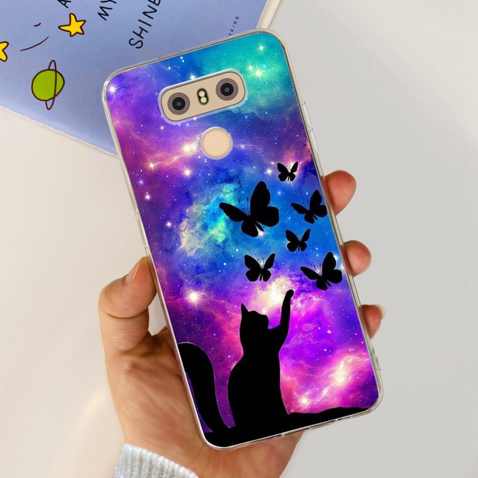 For LG G6 Plus Case LGM-G600K Phone Cases Popular Flower Soft Silicone Clear Protective Shell For LG G6 G 6 LG6 LGG6+ Back Cover