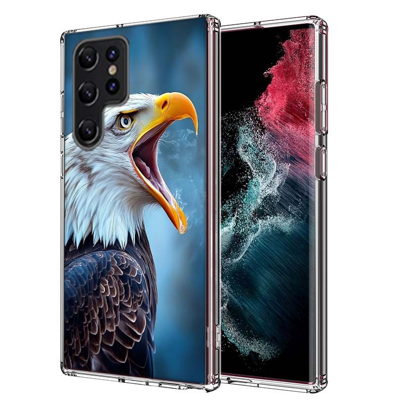 Majestic Eagle Gaze Capa Phone Case For Samsung S26 Ultra S25 Edge Galaxy S23 S21 S20 S24 FE S22 S10 Plus Cover Clear TPU Shell