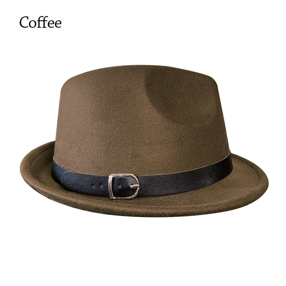 Short Brim Bucket Hats Felt Fabric Trilby Hat New Panama Hats  Winter Season