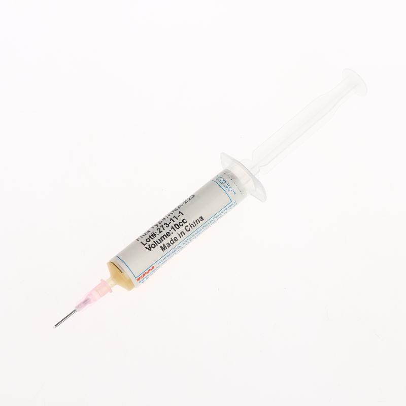Syringe Solder Paste Flux With Plunger Needle Tip Easy Control No Waste No Clean Soldering Flux For Bga Pga Sm