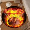 Basketball Pattern Background Round Rug for Livingroom,Bedroom, Palyroom, Chair Rug, Area Rug, Circle Carpet, Large Size Fan Christmas Gift
