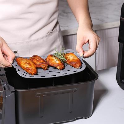 Silicone Air Fryer Liner Non-Stick Baking Mat Rectangular Steamer Pad Food-Grade Oil Mats for Cake Grilled Kitchen Pastry Tool Accessories