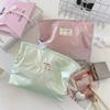 Large Capacity Shiny Faashion Cosmetic Bags Silver for Women Toiletries Skincare Storage Bag Make Up Pouch for Travel Use
