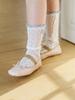 TINKNIT Handmade Lace Knit Socks_Light Blue