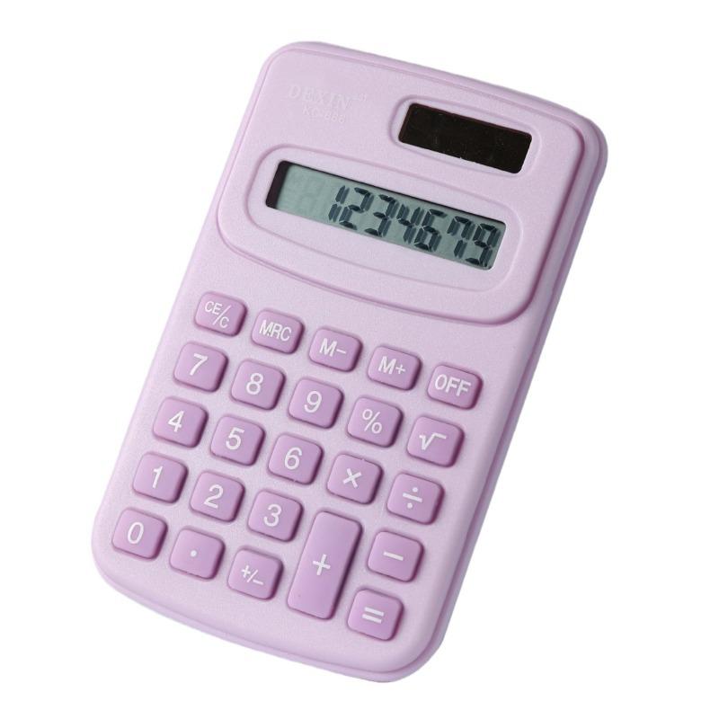 Cute Cartoon Mini Portable 8 Digit Calculator For Student Office Daily Use