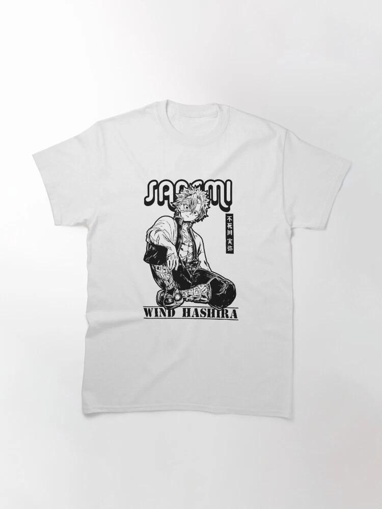 Anime Sanemi Wind Hashira 4 Cute Demon Slayer Basic T Shirt S