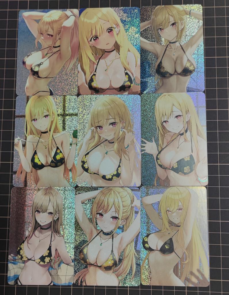 Diy 9pcs/set My Dress-Up Darling Self Control Collect Signature Trading Flash Card Anime Cartoon Christmas Gift Toy