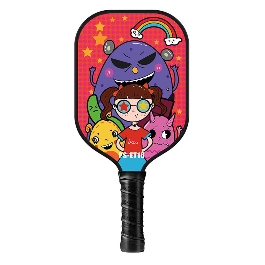 Children's Cartoon Fiberglass Pickleball Paddle Set