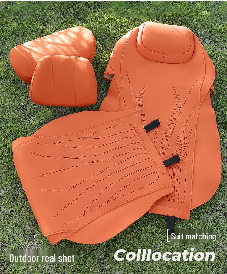 Galaxy L7 Car Seat Cushion - All-Season Ventilated Suede Half-Wrap Cover