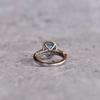 London blue topaz ring, pear cut blue gemstone, Blue Topaz sterling silver , 14K gold ring , handmade Topaz halo engagement or promise ring