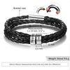 Personalized Bracelets Black Braided Rope For Men Engraved 2 Names Promised Multiturn Bangles Custom Anniversary Souvenir GiftAnniversary Gift Idea