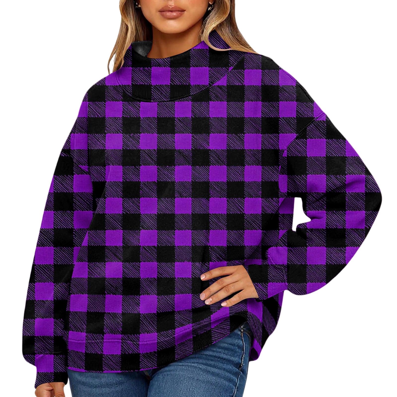 

Женский модный свитшот с длинными рукавами и высоким воротом с принтом XXL