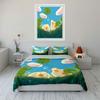 Ducks, Lily Pads, Water. Print Bedding Set 1 Duvet Cover 2 Pillowcases for Adult and Children Luxury Gift Full Size