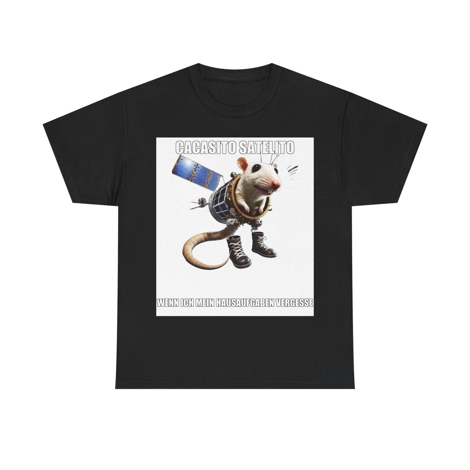 Cacasito Satelito Unisex T-Shirt | Brainrot Meme Shirt Funny Viral Internet Humo M