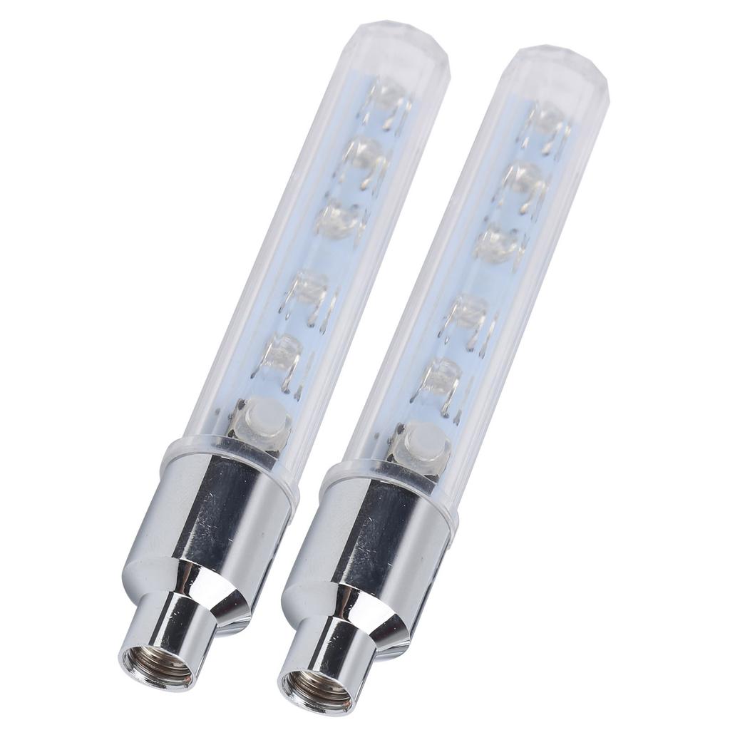2Pcs Bike Tyre Valve Cap Light 5LED 7 Modes Bicycle Wheel Light for Schrader Valve