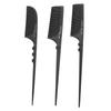 Tail Comb Professional Grade Heat Resistant Hairdressing Styling Salon Combs for All Hair Types Blac