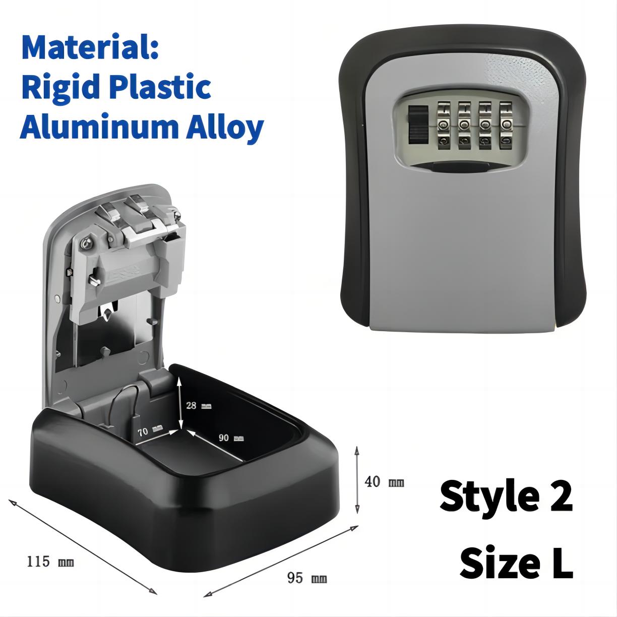 

Настенный замок для ключей с 4-значным паролем, защитный замок без ключа для домашнего офиса, сейф для ключей, органайзер для секретного хранения