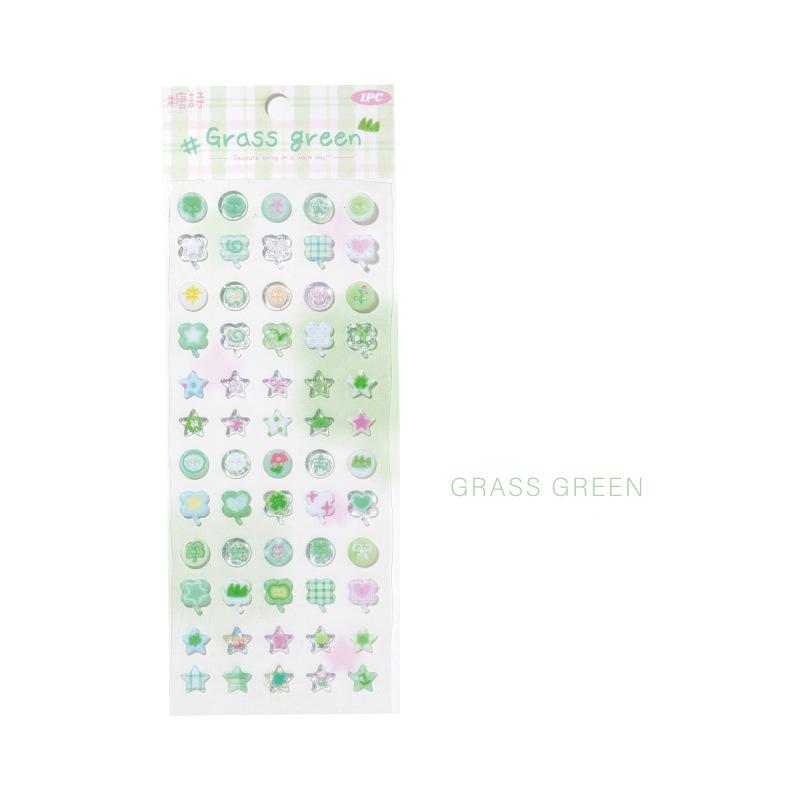 1/4Pcs 3D Stickers Olden Ocean Clover Star Cute Stickers DIY Craft Scrapboo Journal Phone Cases Hand Account Decorative Stickers