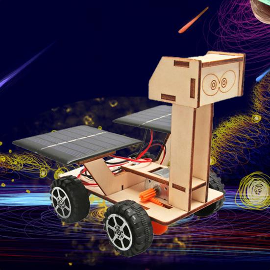 

DIY Solar Artificial Satellite Model Kit Educational Handmade Wooden Puzzle Moon Rover Sundial Model Kids Science Exploration Projects STEM Toy