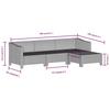 4 Piece Garden Lounge Set with Cushions Grey Poly Rattan