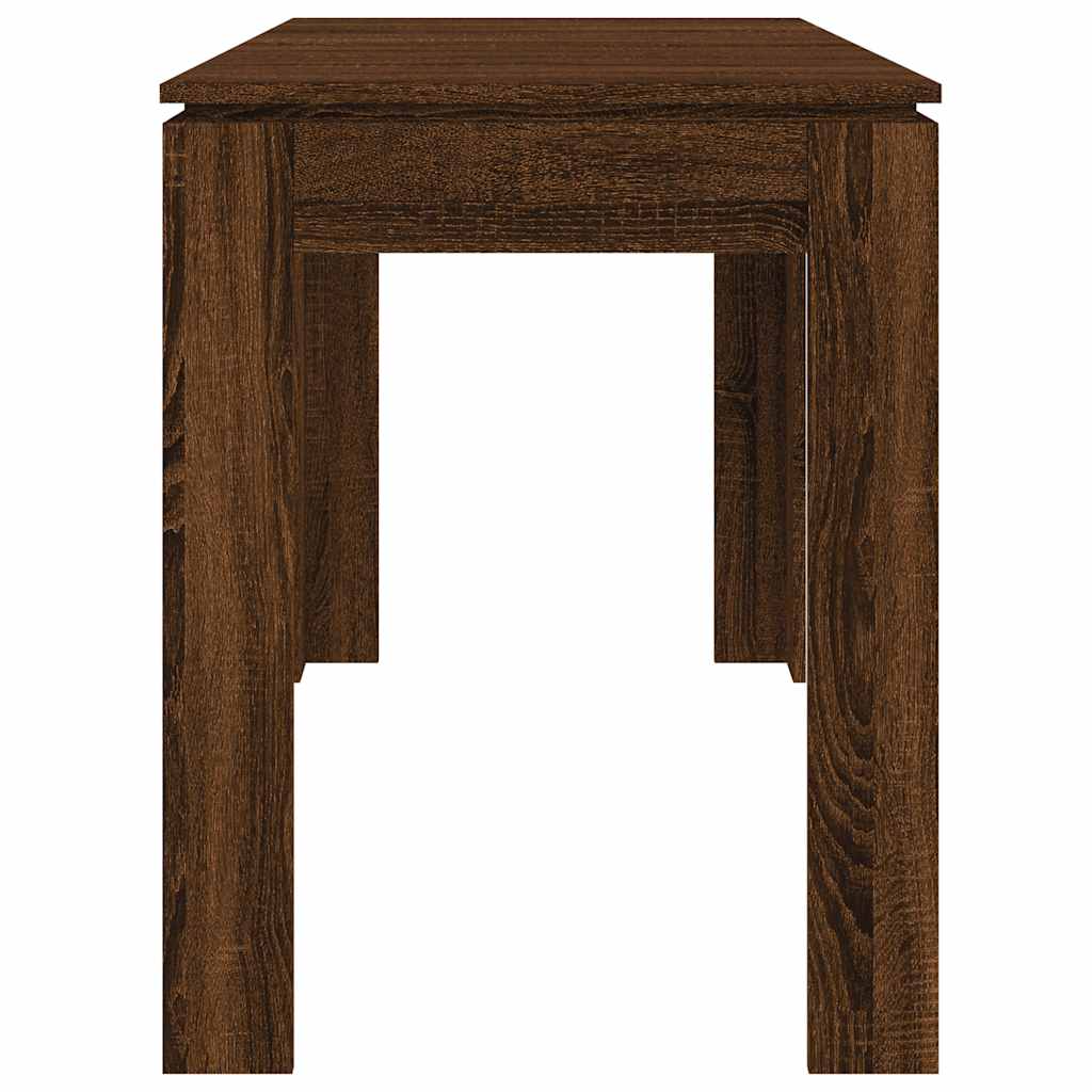 Dining Table Brown Oak Look 120 x 60 x 76 cm Engineered Wood