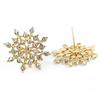 Bright CZ Imitation Crystal Snowflake Ear Stud Earrings For Women Fashion Accessories Ear Studs