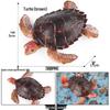 Wild Animal Model: Children's Simulation Turtle Gift Set - Tortoise Variants & Spiderweb Design.