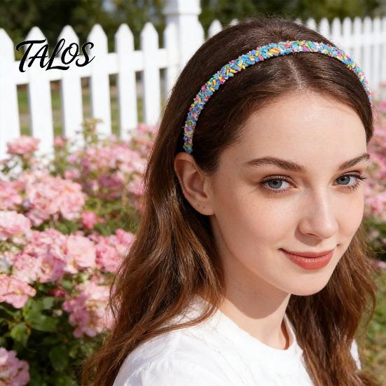 Velvet Lined Headband Thin Headbands for Girls Sparkly Sequin Hairbands Non-slip Bright For Cute Glitter Hair Accessories Children Toddlers