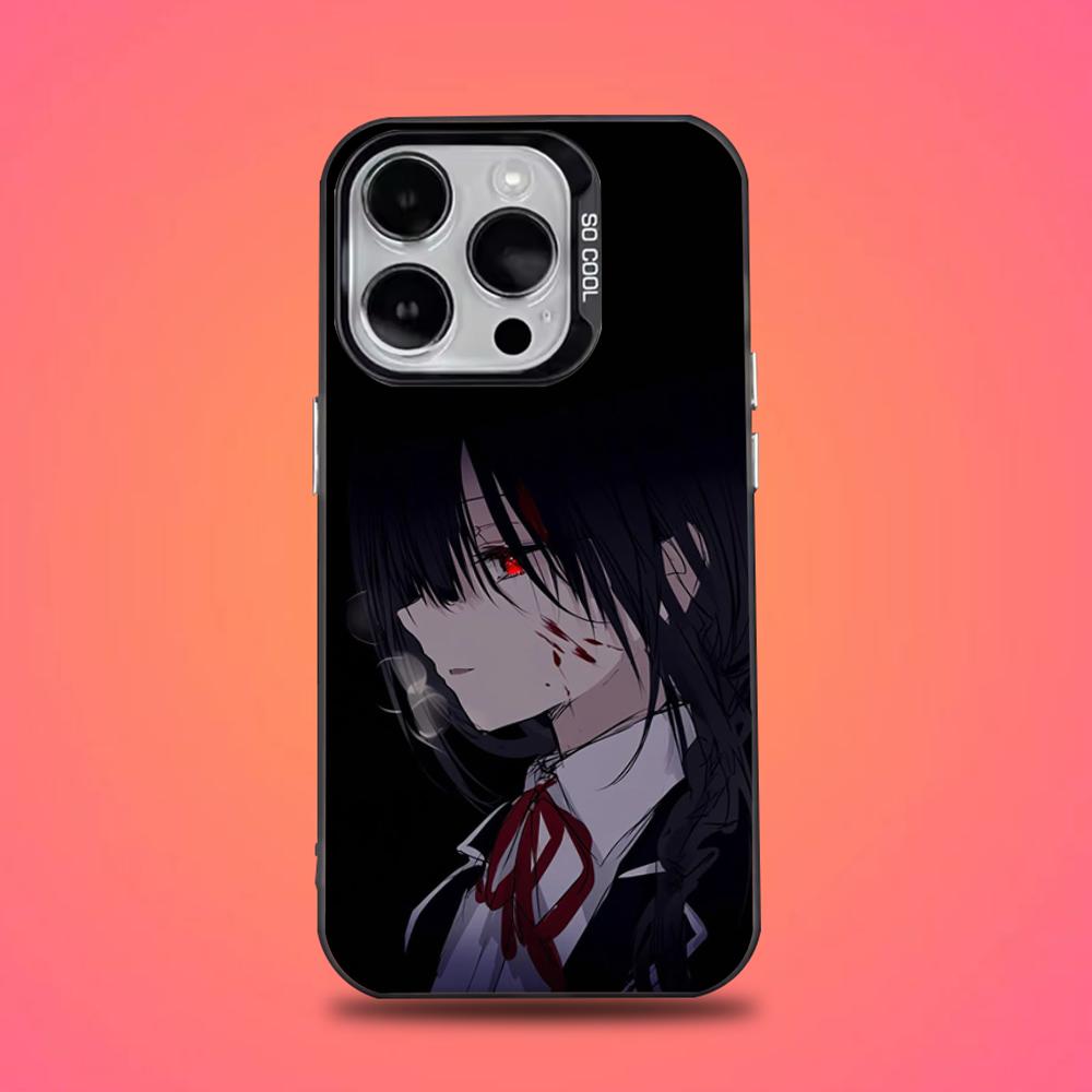 

Tokisaki K-Kurumi Phone Case For iPhone 16,15,14,13,12,11,Pro,Max,Plus,Mini,XS,SE Anti Fall Black Matte Hard Bumper iPhone14pro