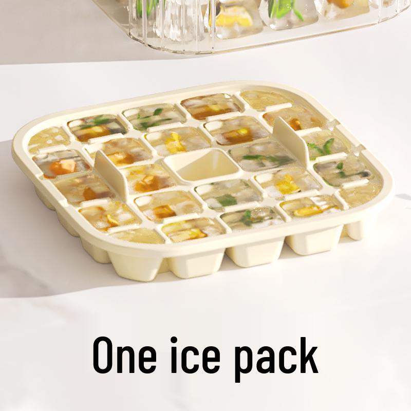 Press-Type Ice Cube Mold & Storage Box - Large Capacity, Food-Grade Tray and Bucket for Home Use