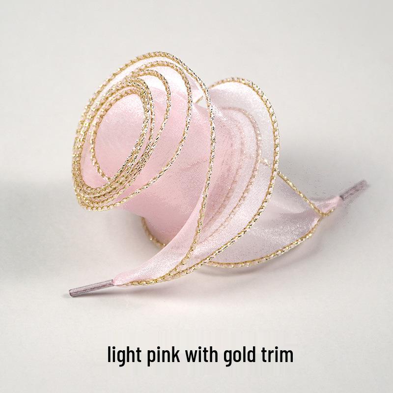 Fairy Wave Silk Chiffon Curly Shoelaces for German Trainers and Air Force One - Canvas Rope, 1 Pair