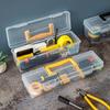 Transparent Multifunctional Tool Storage Box - Handheld Organizer for Wrenches, Screws, and Accessories