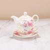 Ceramic Portable Creative Tea Set European Style One Teapot and One Cup Set Simple Household Flower Tea Cup Set Office Tea Set