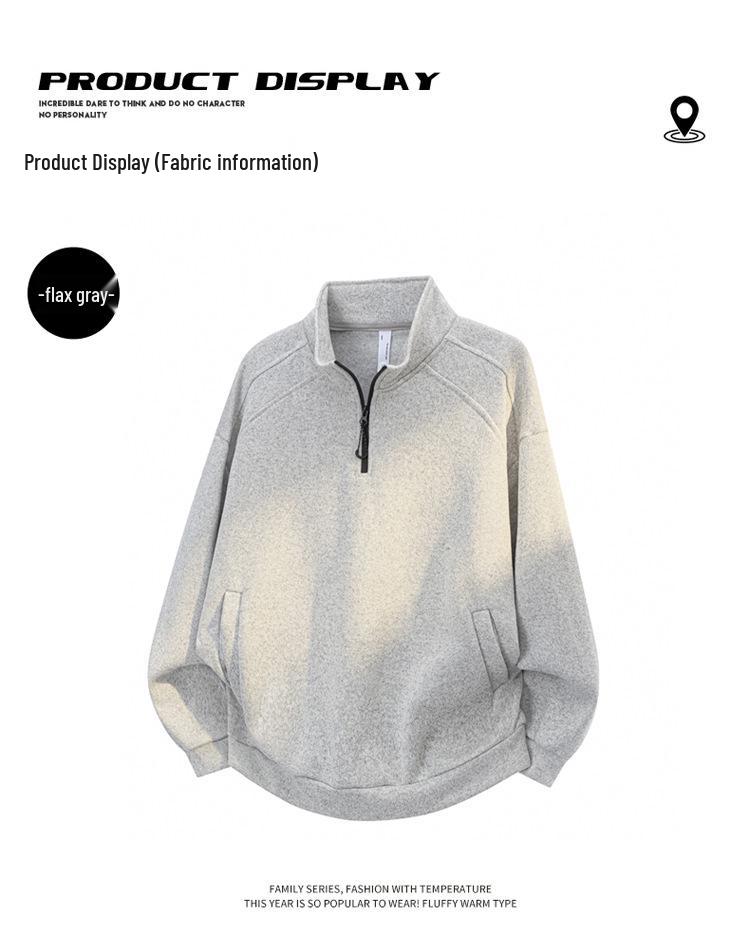 Sonbahar Dik Yaka Sweatshirt: Yeni Gelen Günlük Uzun Kollu Üst