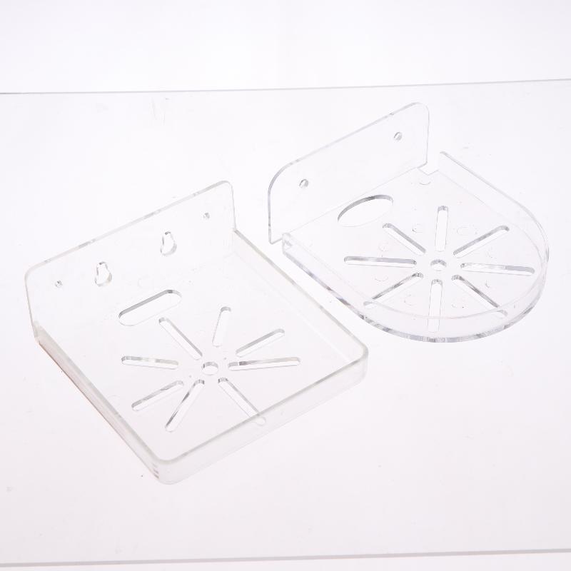 1 Set Mini Security Camera Baby Monitor Small Items Storage Support Holder Stand Acrylic Wall Mount Floating Shelf