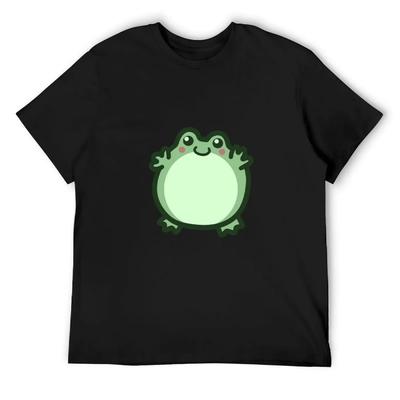 Cute Round Frog T-Shirt Man Clothes Croswit Shirt Man Rapper Graphic Tees Mens Workout Shirts