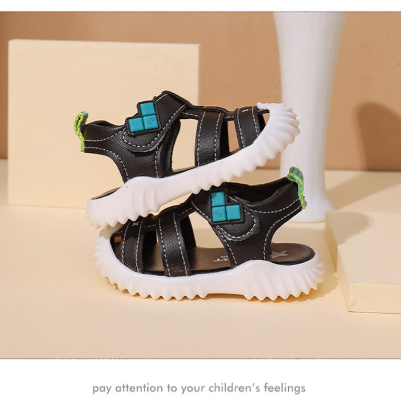 Fashion Boy Sandals Summer New for Children Shoe Soft Soled Anti Slip Beach Shoe Baby Toe Confort Sandals for Boy To Learn Walk