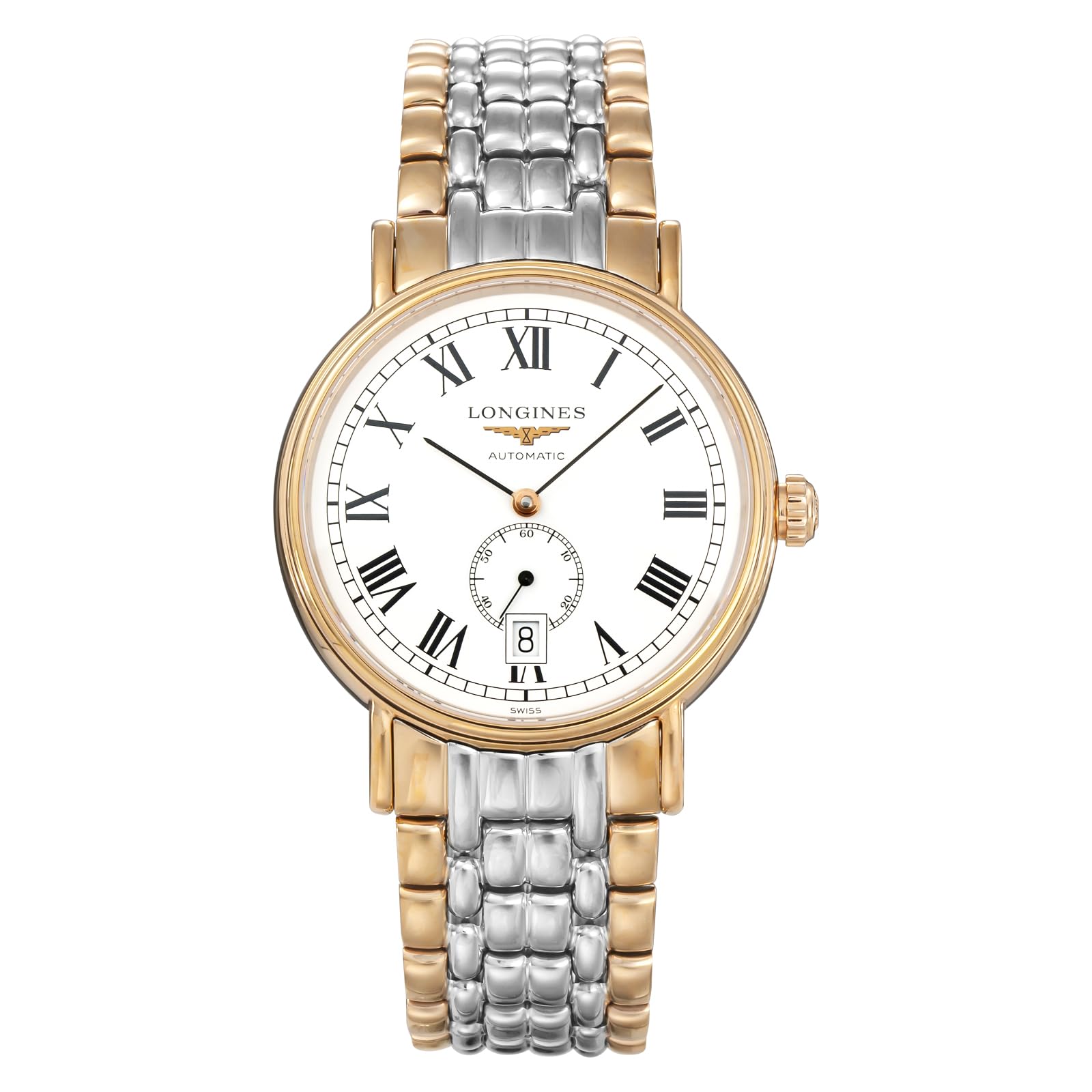 

Watch PRESENCE Automatic Winding 3 ATM Water Resistant Sapphire Glass White Dial Stainless Steel Silver x Gold [Longines] Men s L4.904.1.11.7 [Used] білий