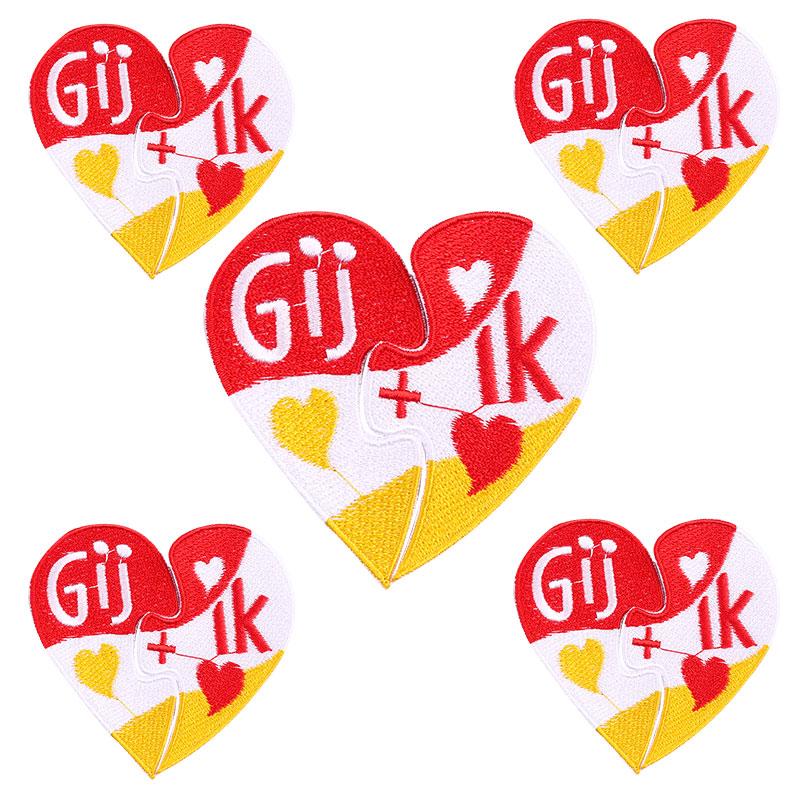 10pcs /Lots Netherland Carnival Patch Netherland Oeteldonk Emblem Full Embroidered Patches Iron On Patches For Clothing Sew Diy 